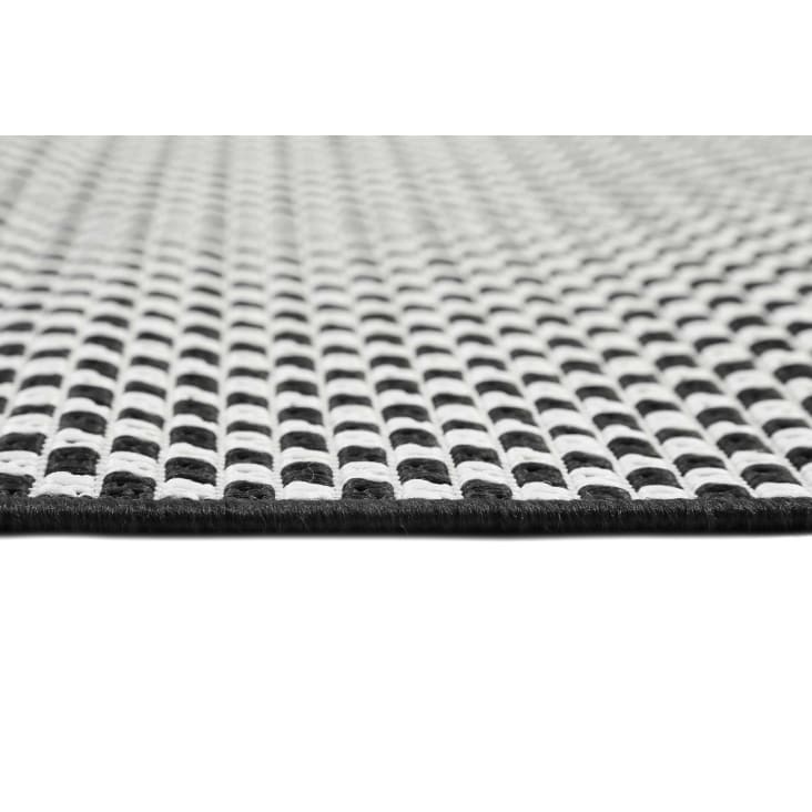 Moderner In-& Outdoor Teppich schwarz weiß, kariert, Balkon 160x225 RACCOON  | Maisons du Monde