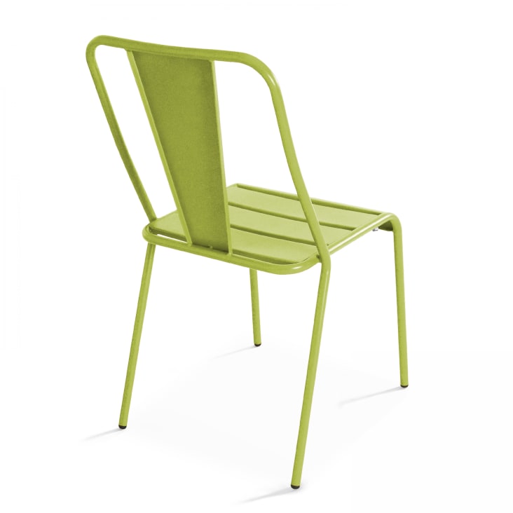 Chaise de jardin en métal vert-Dieppe cropped-2