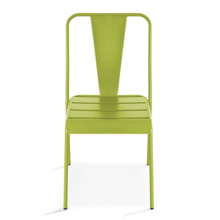 Chaise de jardin en métal vert-Dieppe cropped-4