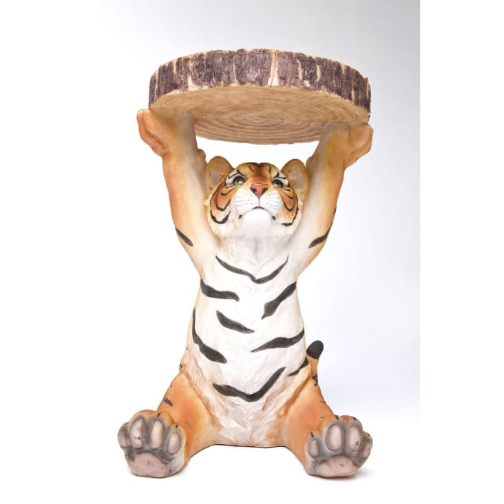 Table d'appoint tigre en polyrésine-Animal cropped-5