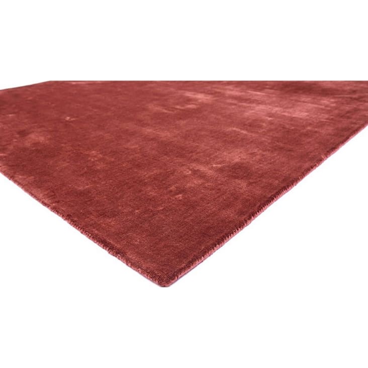 Tapis luxe designer en viscose rouge cachemire 200x300 cm-TITANE cropped-4