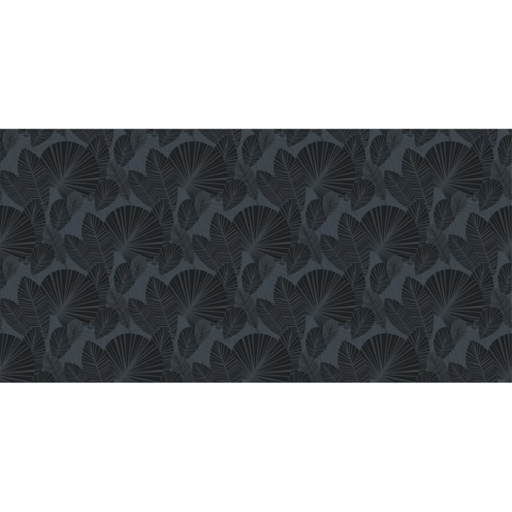 Papier peint panoramique tropical leaves 340 x 250 cm noir cropped-2