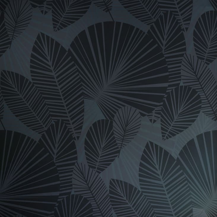 Papier peint panoramique tropical leaves 340 x 250 cm noir cropped-3