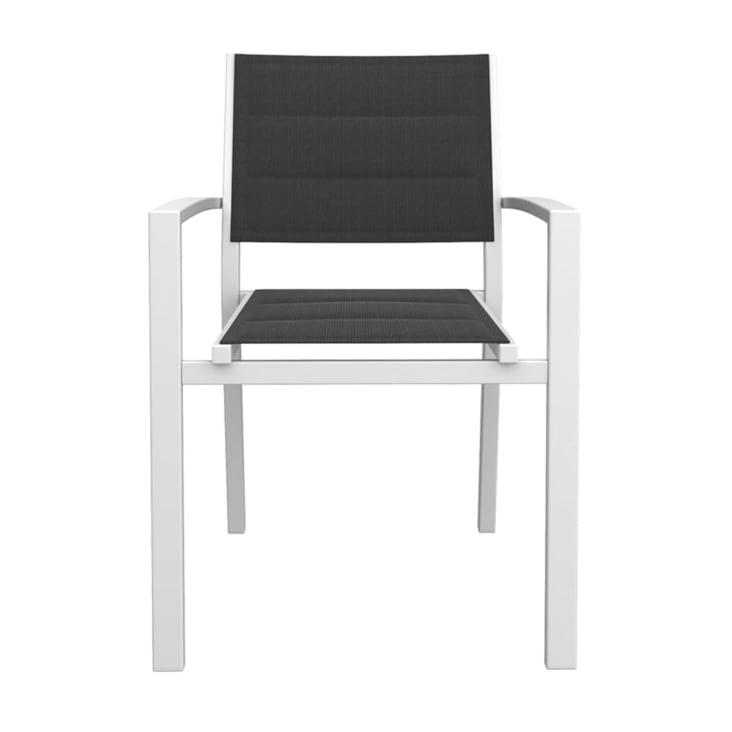 Lot de 6 fauteuils de jardin en aluminium blanc-Tony cropped-3