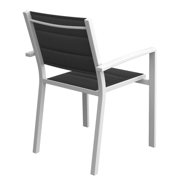 Lot de 6 fauteuils de jardin en aluminium blanc-Tony cropped-5
