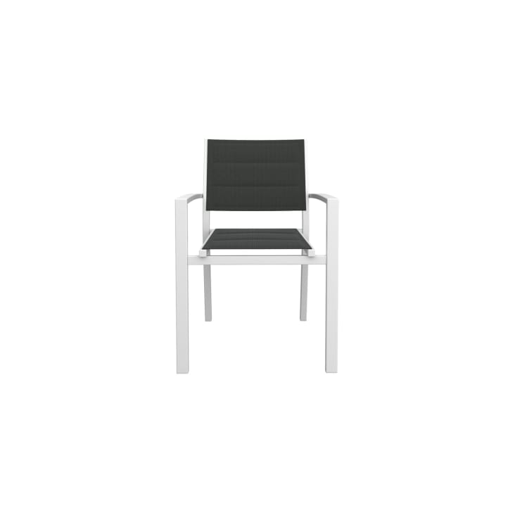 Lot de 6 fauteuils de jardin en aluminium blanc-Tony cropped-6