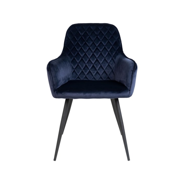 Lot de 2 chaises modernes en velours côtelé bleu-Colga cropped-4