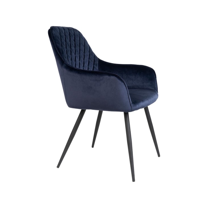 Lot de 2 chaises modernes en velours côtelé bleu-Colga cropped-5