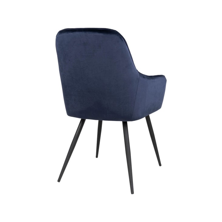 Lot de 2 chaises modernes en velours côtelé bleu-Colga cropped-6