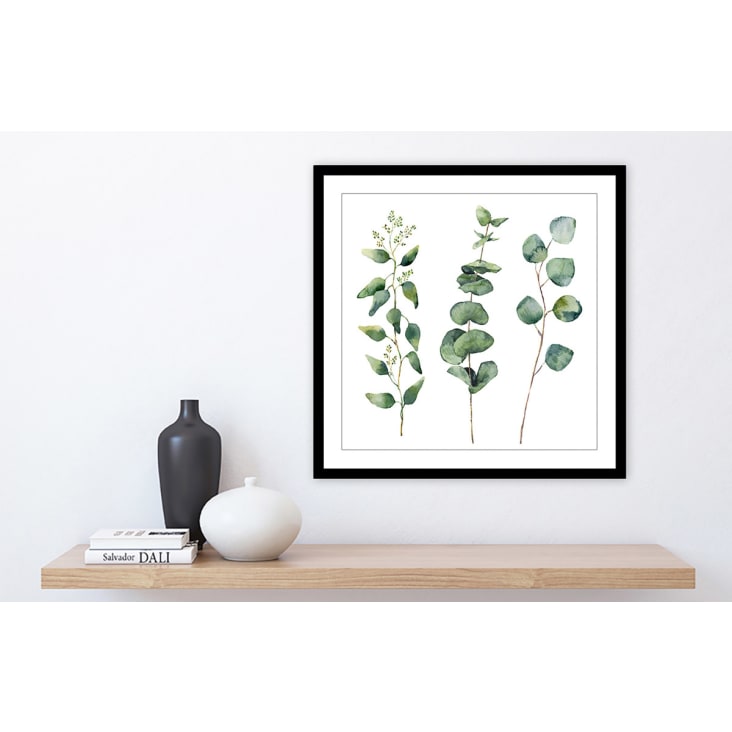 Affiche aquarelle eucalyptus avec cadre 30x30cm cropped-2