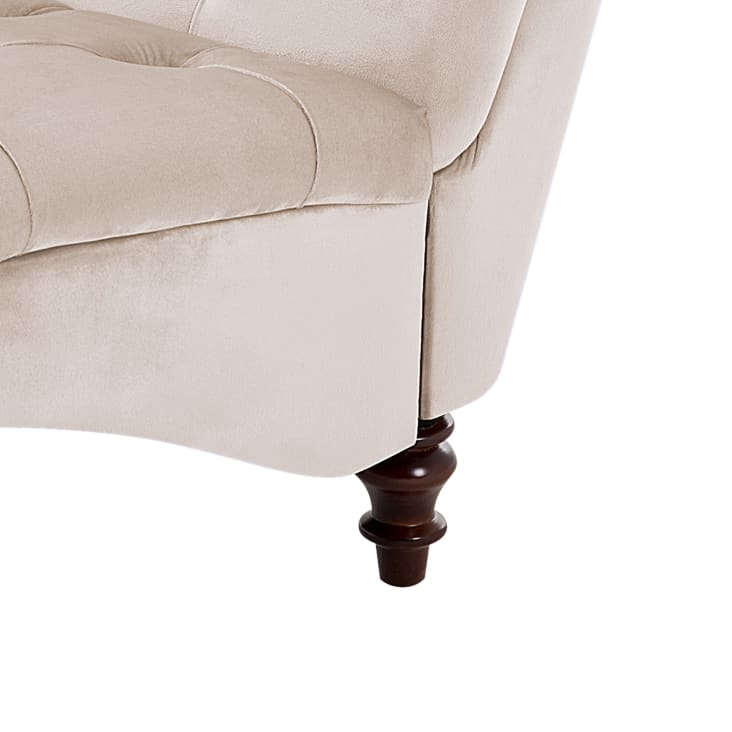 Chaise longue in velluto color beige Muret Maisons du Monde