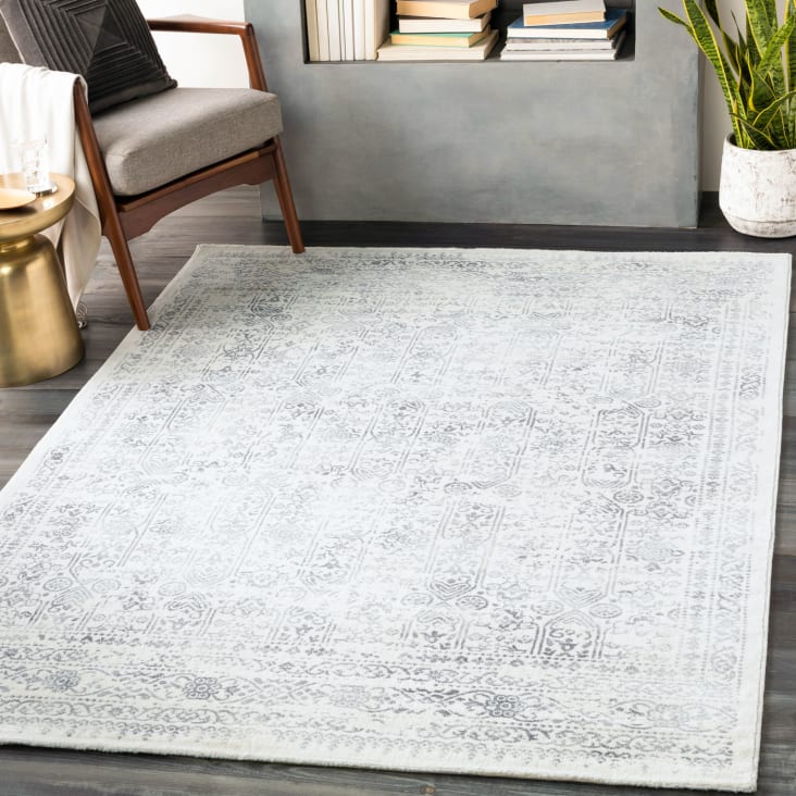 Tapis Vintage Oriental Ivoire/Gris 160x215-Vicky cropped-2