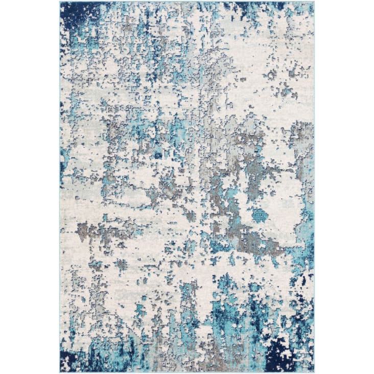 Tapis Abstrait Moderne Bleu/Gris/Blanc 200x275-Sarah