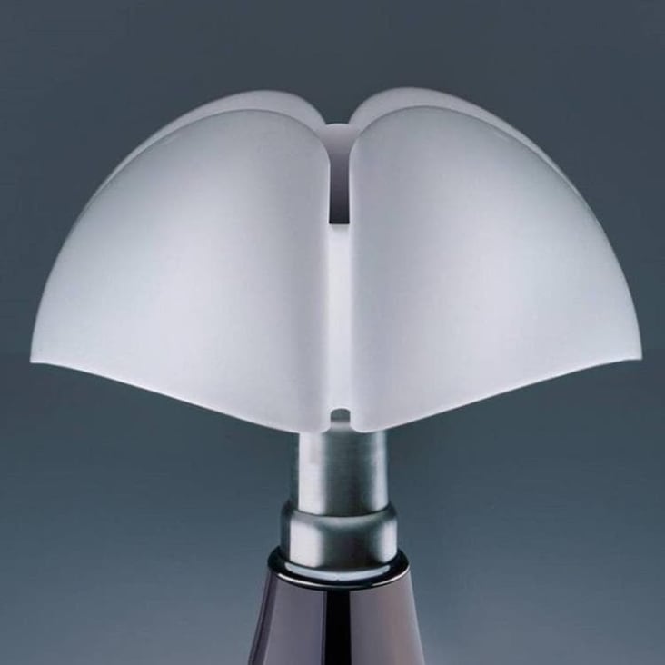 Lampe LED argentée avec variateur H35cm-MINI PIPISTRELLO cropped-3