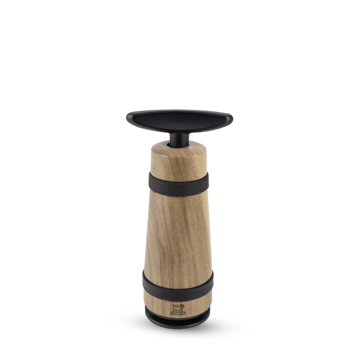 Tire-bouchon à vis sans fin en bois de noyer H18cm-Barrel cropped-2