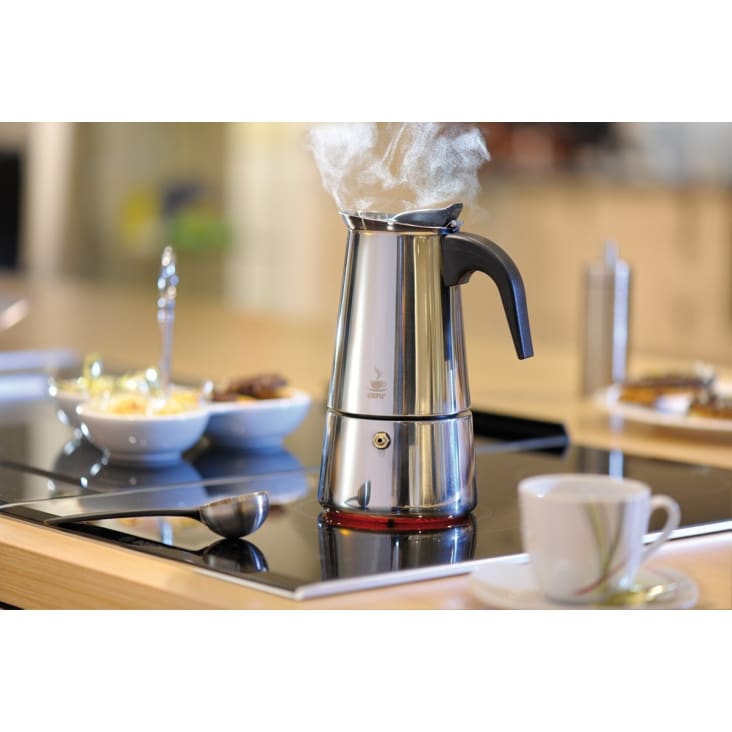 2 Cups Mini Espresso Maker Stainless Steel, Stovetop - Mini Cafetera de 2  Tazas de Acero Inoxidable