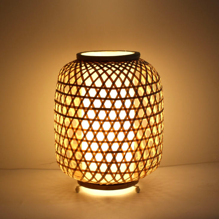 Lampe de table en bamboo naturel-Organic cropped-2