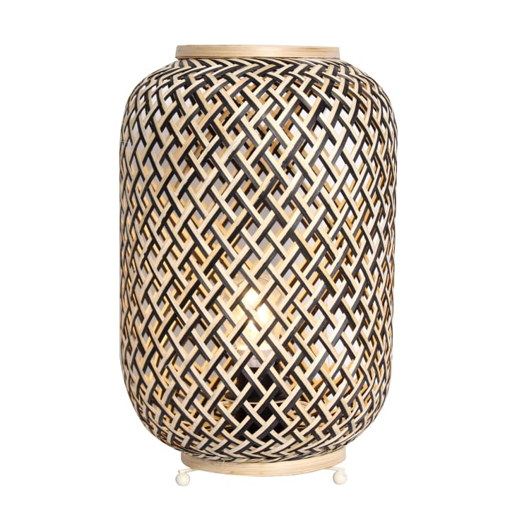 Lampe de table en bamboo naturel-Cage