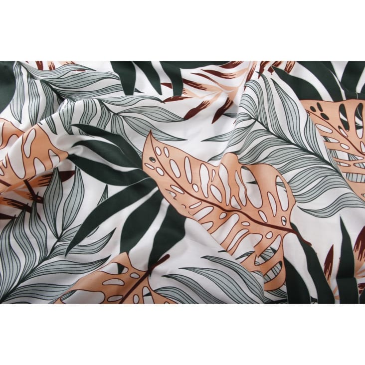 Blanc Avenue drap housse 180x200 cm satin de coton imprimé Floral