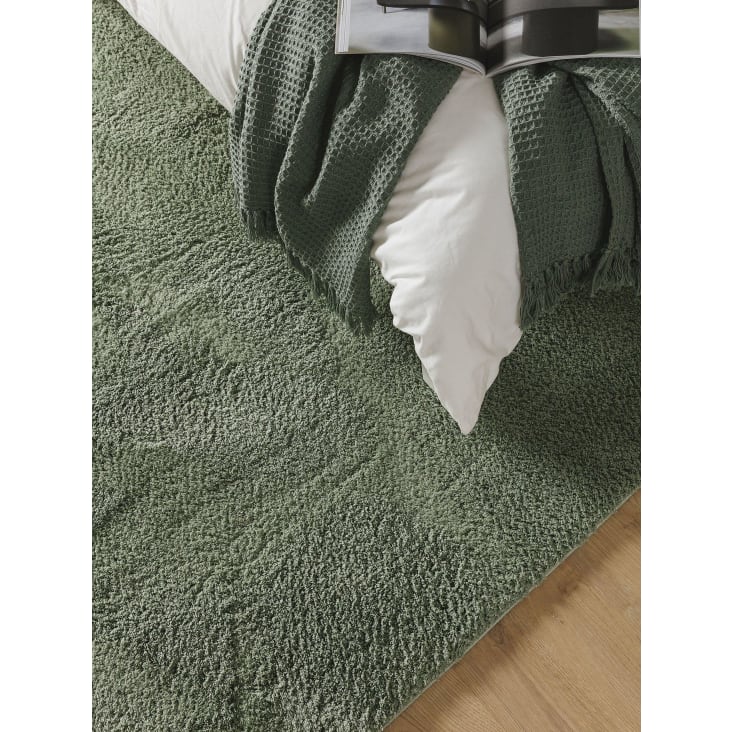 Tappeto a pelo lungo verde chiaro 200x290 SODA