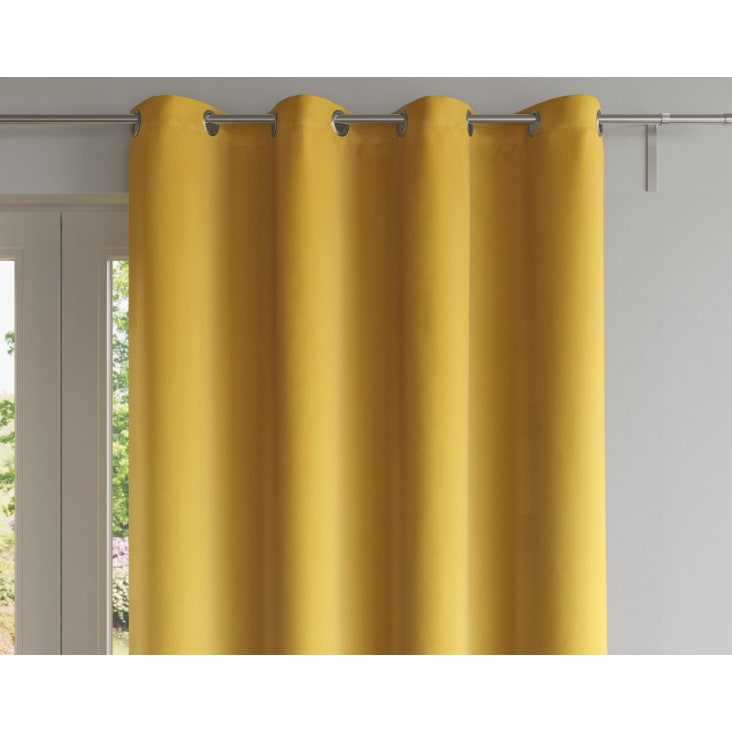 Paire de rideaux 135x260 en coton jaune curry-DREAMZ cropped-2