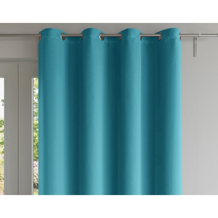 Paire de rideaux 135x180 en coton bleu orage-DREAMZ cropped-2