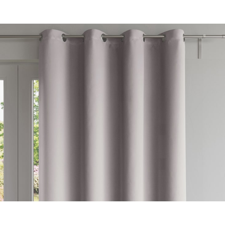 Paire de rideaux 135x180 en coton gris perle-DREAMZ cropped-2