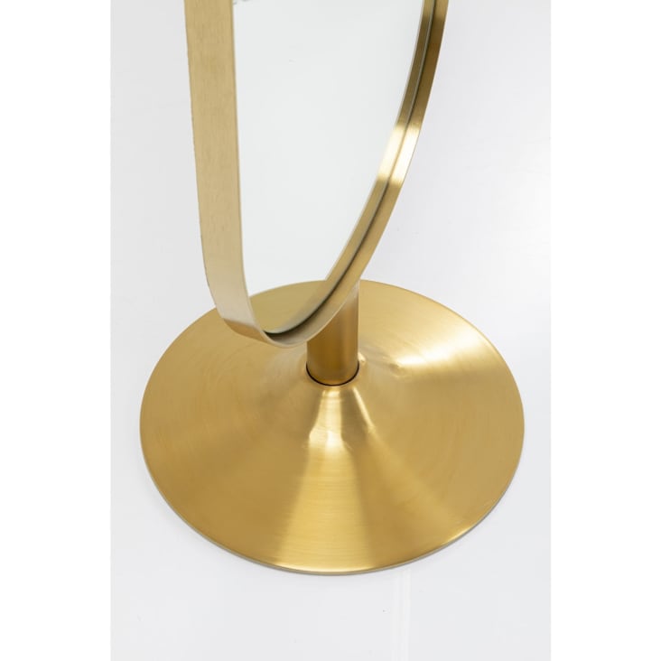 Miroir sur pied ovale en métal doré 170x40-Curve cropped-3