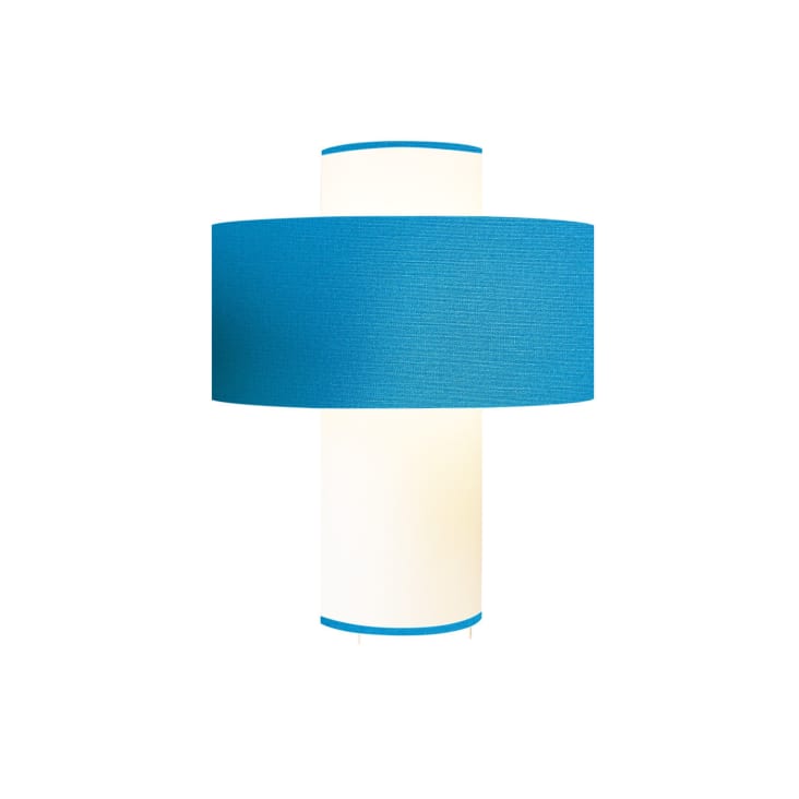 Lampe bleu turquoise D 35 cm-Emilio
