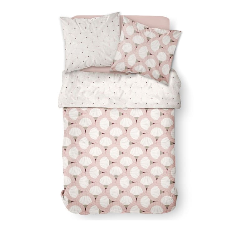Parure de lit zippée 2 personnes imprimé en Coton Blanc 260x240 cm
