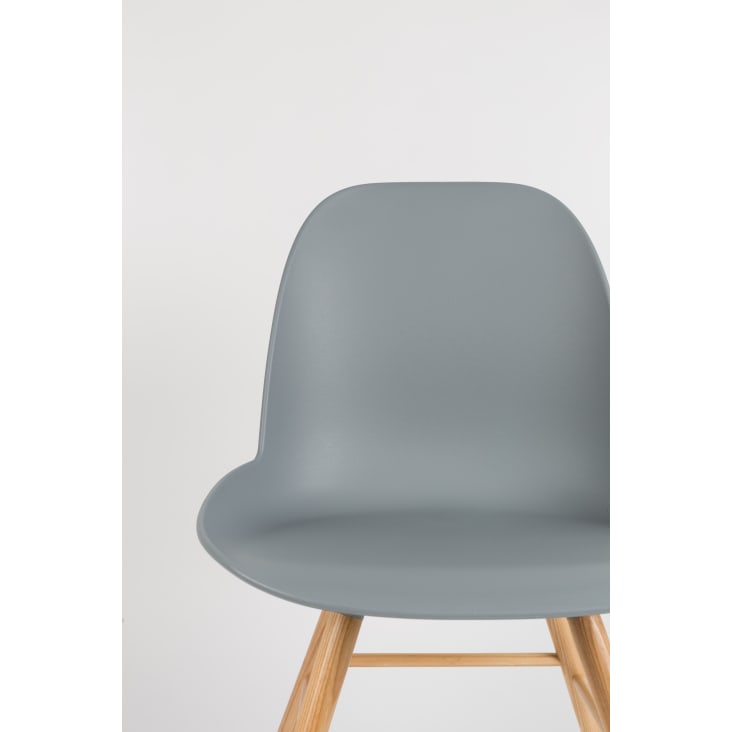 Chaise en polypropylène gris clair-Albert kuip cropped-6