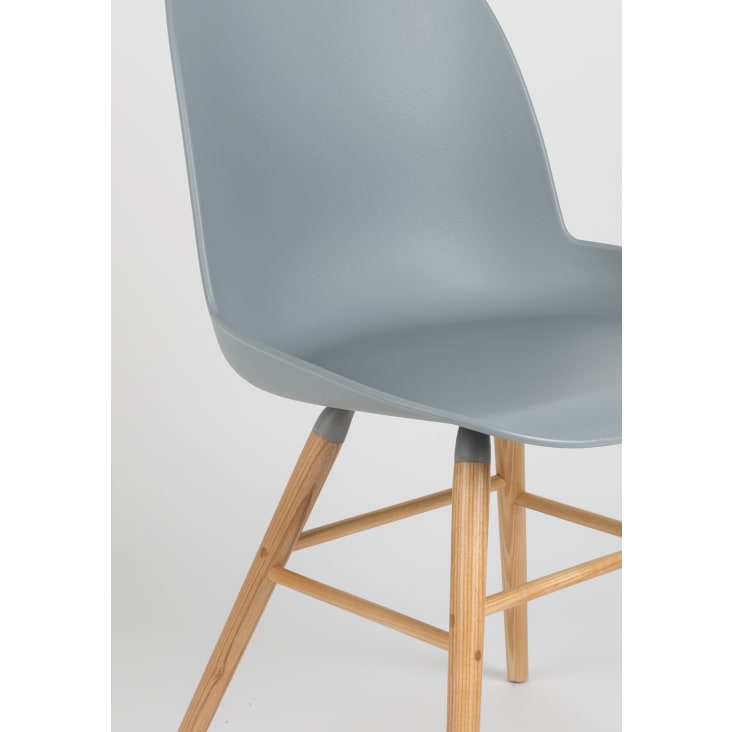 Chaise en polypropylène gris clair-Albert kuip cropped-7