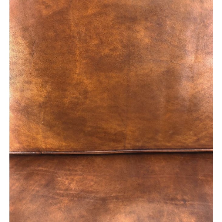 Fauteuil en cuir marron cropped-10