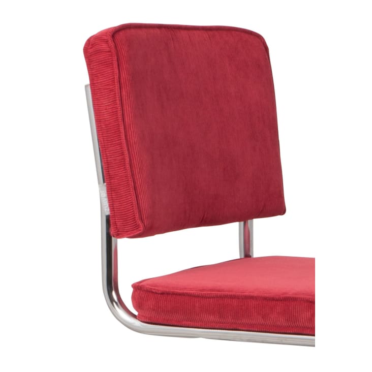 Chaise en tissu rouge-Ridge rib cropped-6