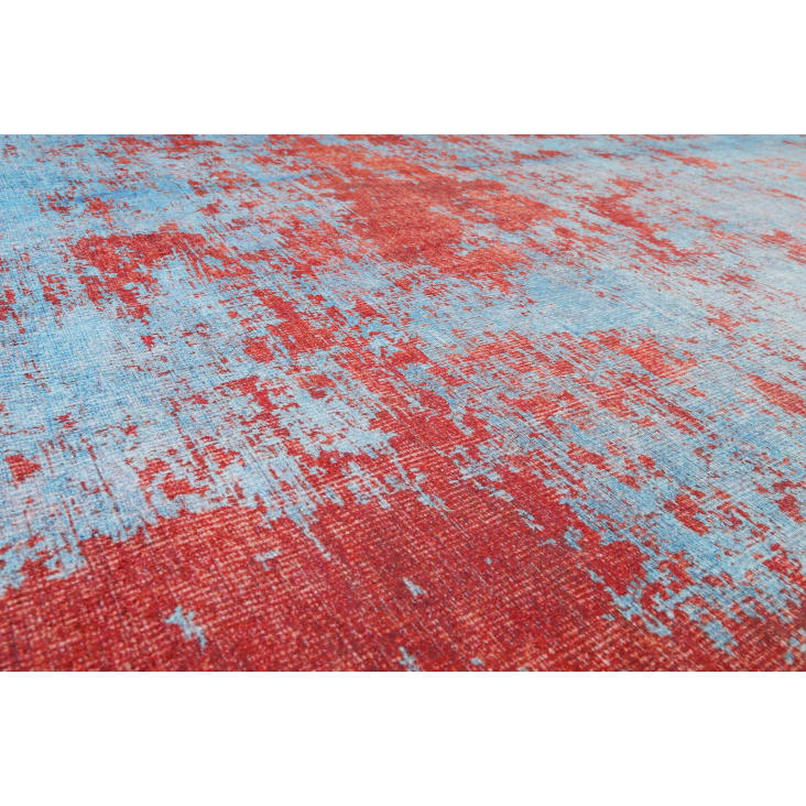 Bleu Tissé Sol Salle à Manger Chambre Anti Dérapant Zone Tapis Chemin  1.2x1.8m