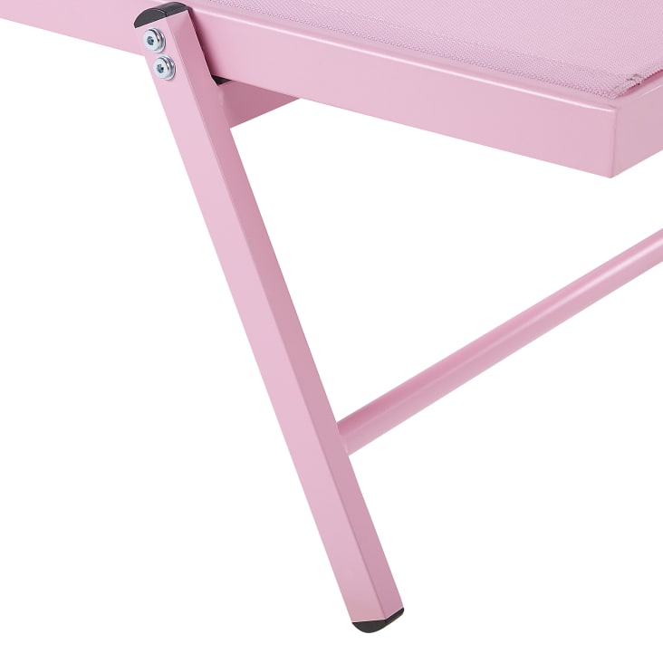 Chaise longue en aluminium avec revêtement rose-Portofino cropped-5