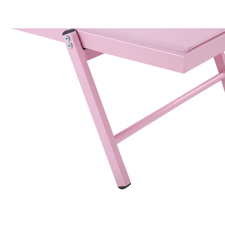 Chaise longue en aluminium avec revêtement rose-Portofino cropped-7