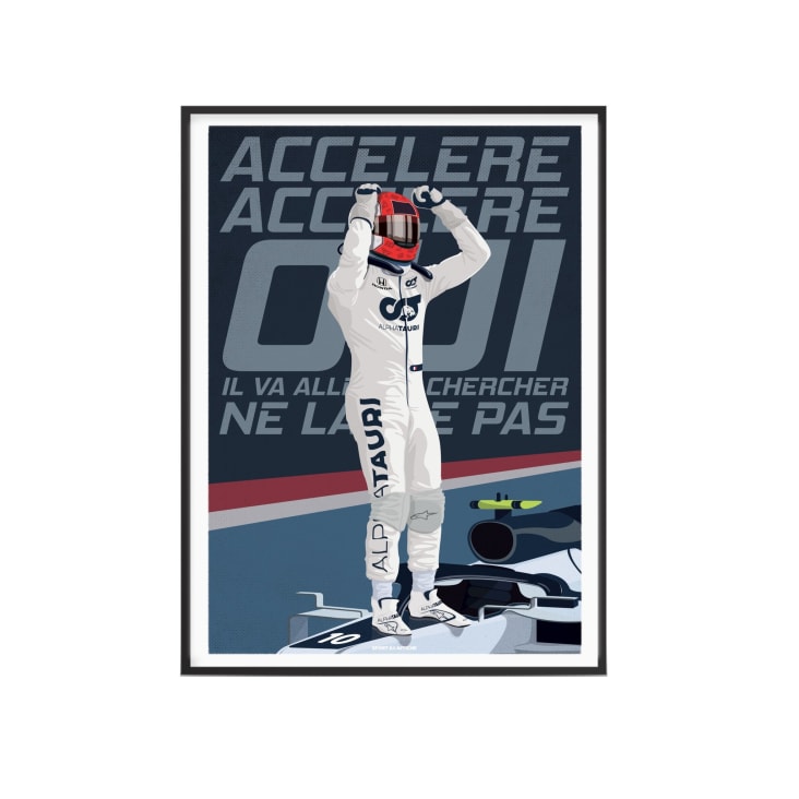 Affiche Formule 1 - Accélère Accélère Pierre - 40 x 60 cm-AUTO-MOTO