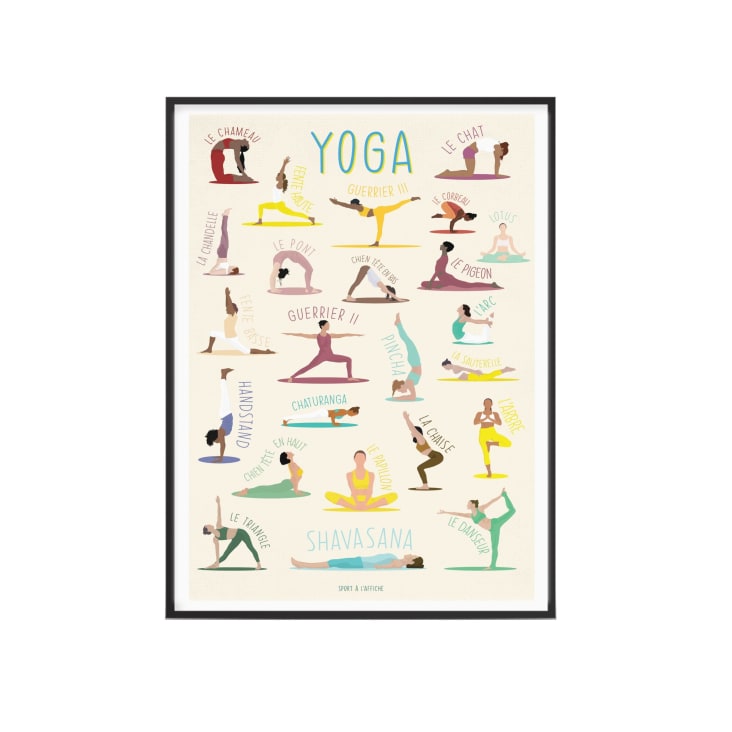 Affiche Yoga - Les Positions de Yoga - 40 x 60 cm-FÊTE DES MÈRES