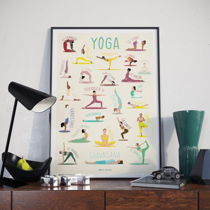 Affiche Yoga - Les Positions de Yoga - 40 x 60 cm-FÊTE DES MÈRES cropped-5
