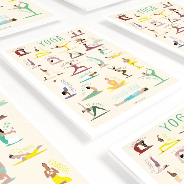 Affiche Yoga - Les Positions de Yoga - 40 x 60 cm-FÊTE DES MÈRES cropped-6