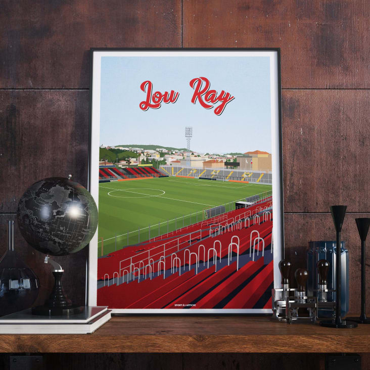 Affiche Stade Foot - Stade du Ray Nice - 30 x 40 cm-NICE cropped-5