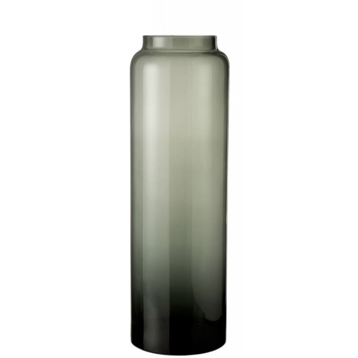 Vase long verre gris H60cm-DROIT