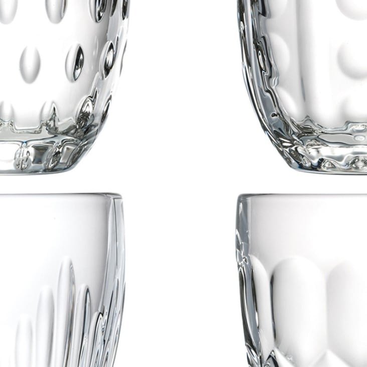 Verre à eau en verre transparent-l'unité- set de 4-Coffret de 4 verres à eau, troquet cropped-6