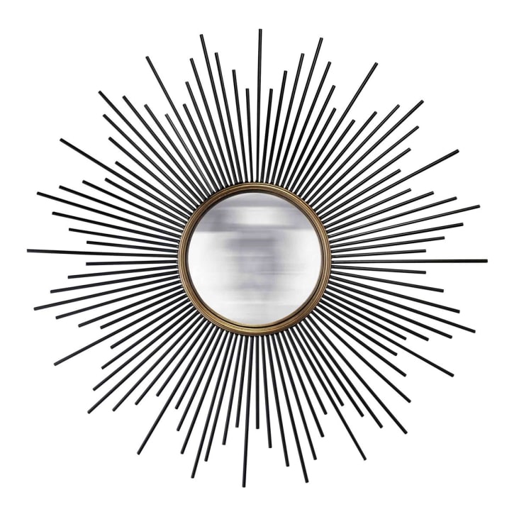 Miroir rond convexe soleil métal 93x93cm-MIROIR SOLEIL CONVEXE