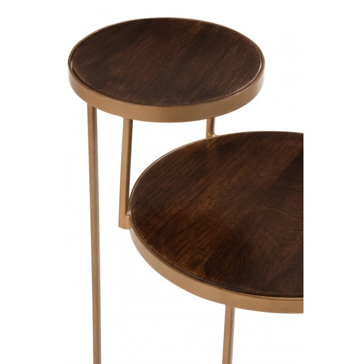 Table fer/bois de manguier or/brun H71,5cm-MANGUIER cropped-2