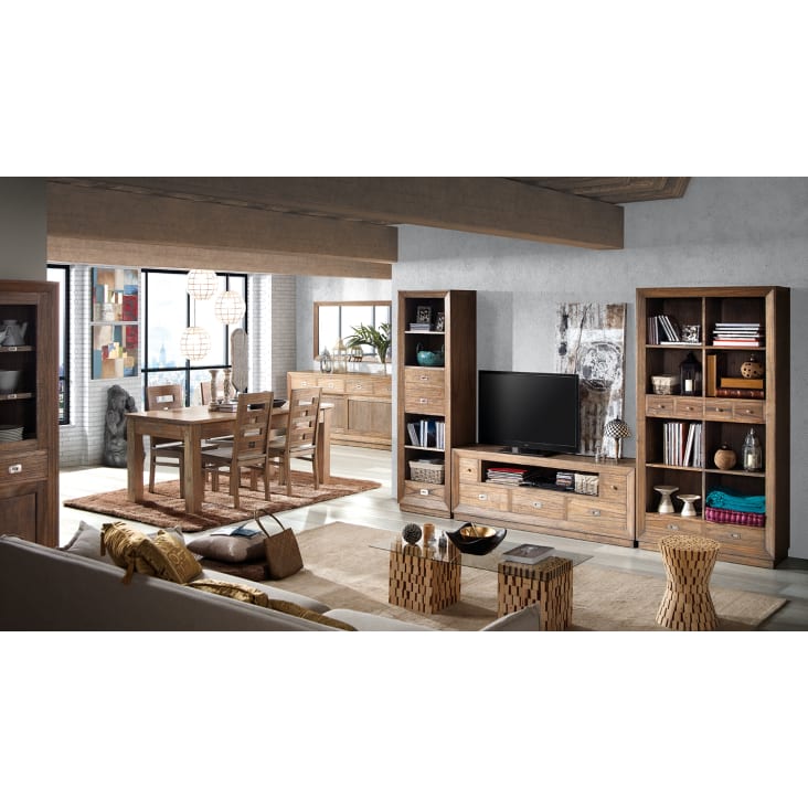 Meuble TV en bois marron L 160 cm-Merapi cropped-2