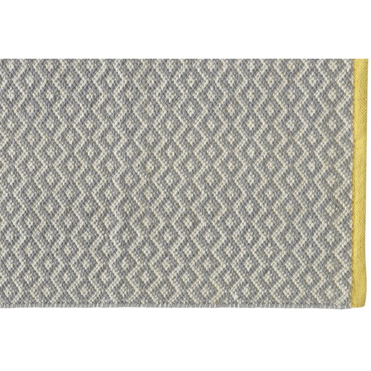 Tapis de bain en polyester fantaisie gris et jaune 50x120cm-Jungle cropped-4