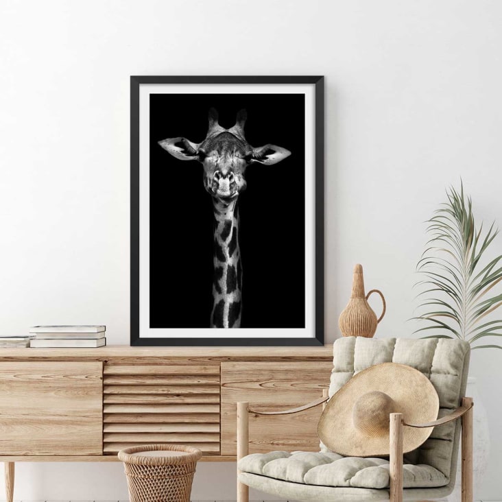 Affiche girafe haute en portrait sans cadre 30x45cm cropped-2
