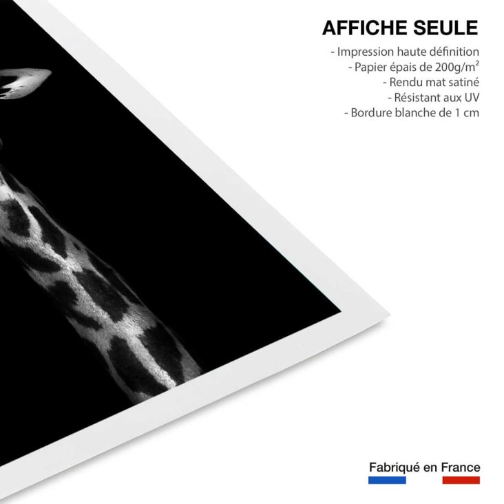 Affiche girafe haute en portrait sans cadre 30x45cm cropped-4